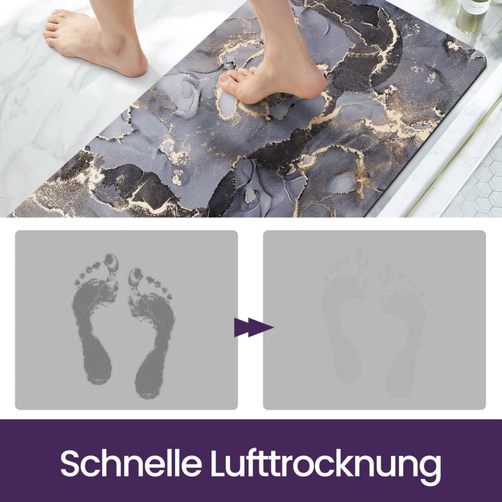 DEXI Badematte rutschfest 40 x 60 cm, Super Absorbierende Badezimmerteppich, schnelltrocknende Badvo