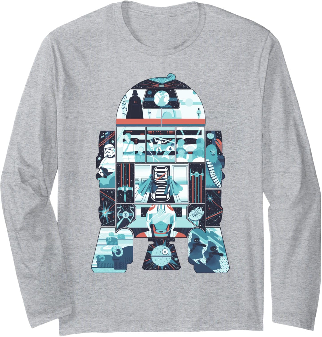 Star Wars R2-D2 Star Wars Story Fill Silhouette Langarmshirt