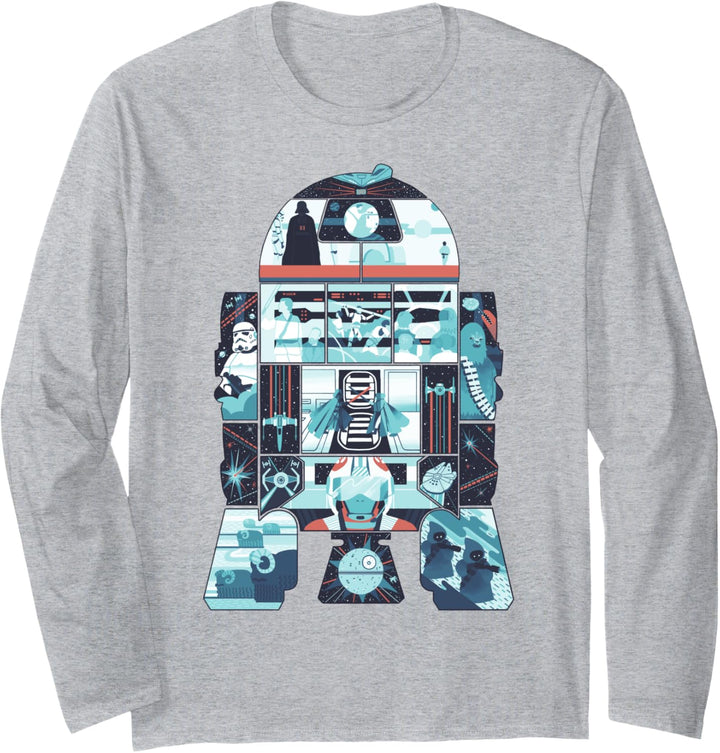 Star Wars R2-D2 Star Wars Story Fill Silhouette Langarmshirt