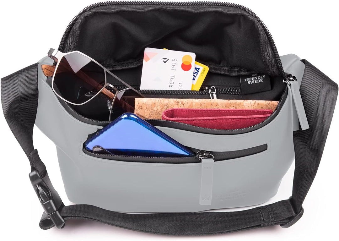 The Friendly Swede Bauchtasche Damen, Herren - Stylisch Gürteltasche Fanny Pack, Hüfttasche, Waist B