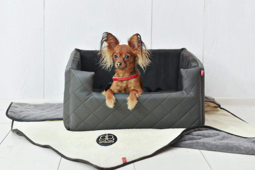 BOUTIQUE ZOO Exclusive Hunde Autositz | Autositz für Hunde, Katzen, Haustier | Rückbank, Beifahrersi