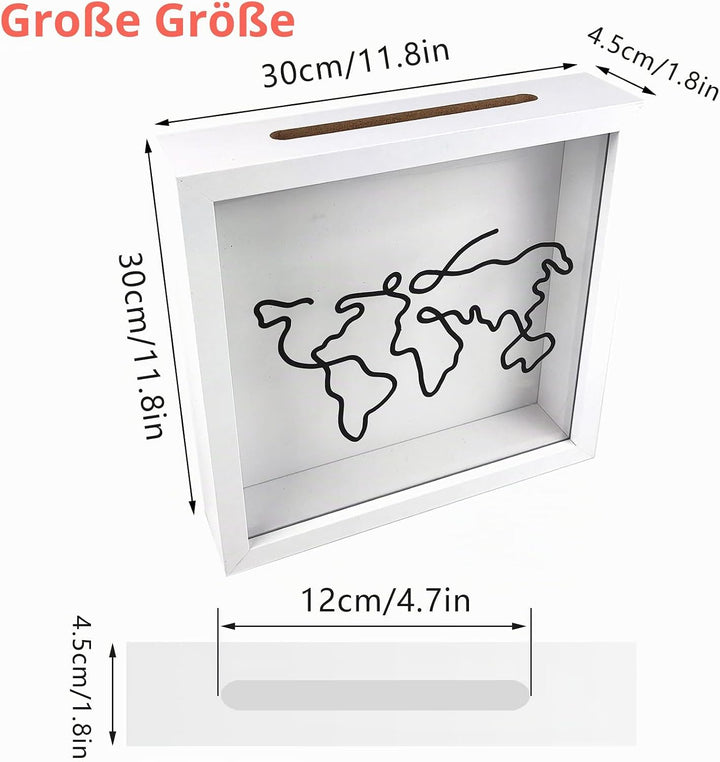 Abenteuer Archivbox,30*00cm Reise Sammelbox,Reiseabenteuer Archiv Schattenbox,Tickets Shadow Box mit