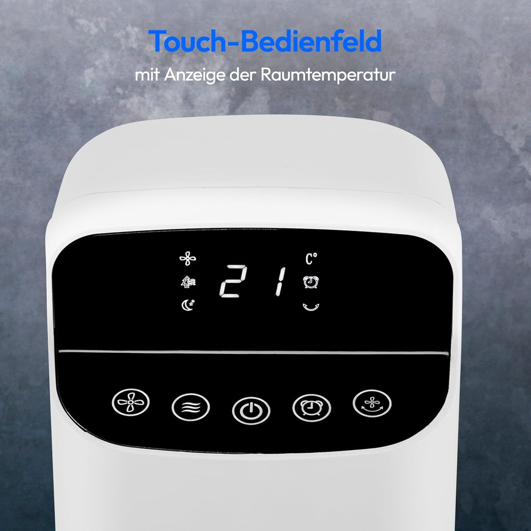 MEDION P15 TF Turmventilator mit Fernbedienung (5 Geschwindigkeitsstufen, leiser Schlafmodus, 45 Wat