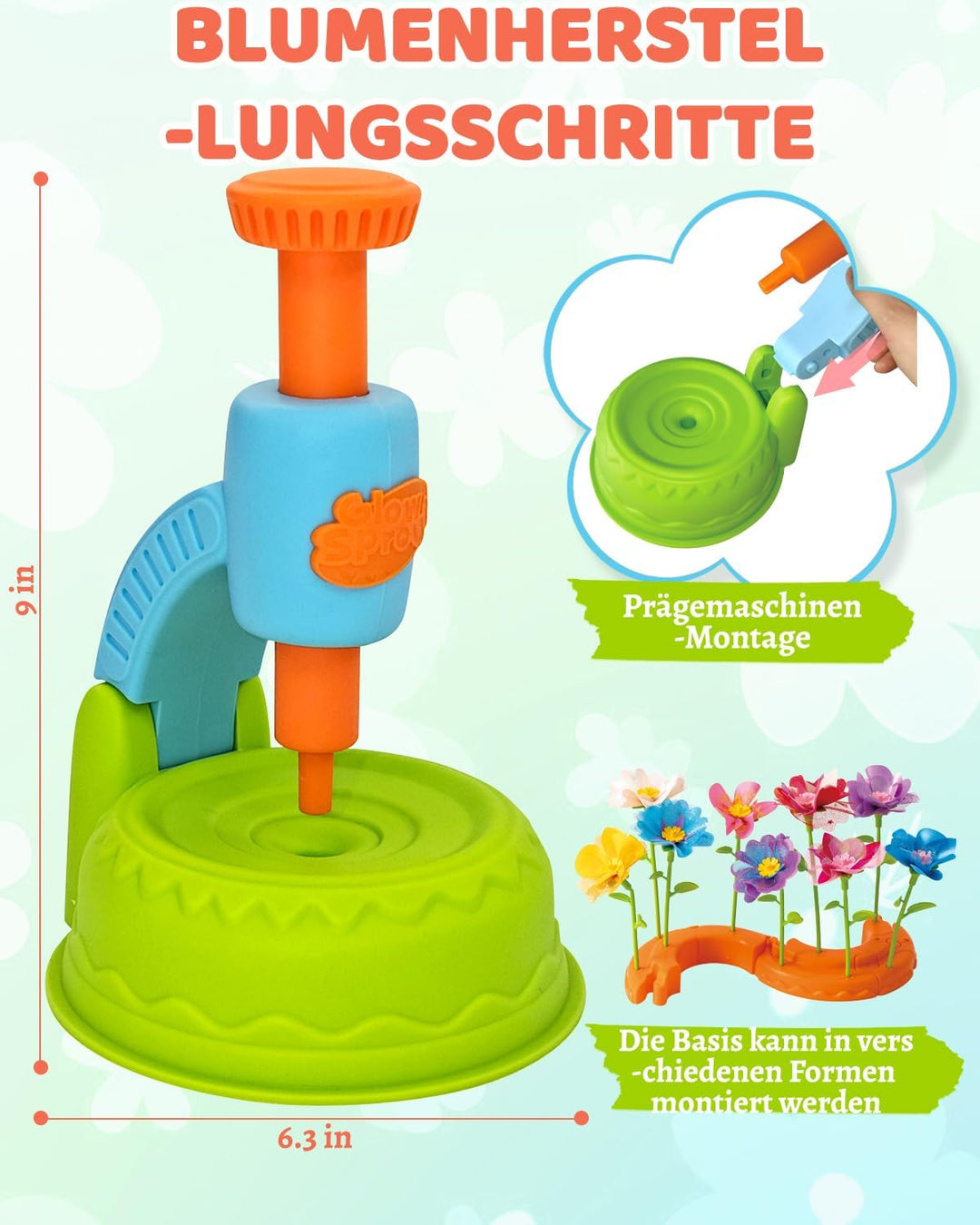Glowsprout DIY Blumenbastelset für Kinder von 3 bis 12 Jahren - Zubehör schöne Stoffblumensträusse b