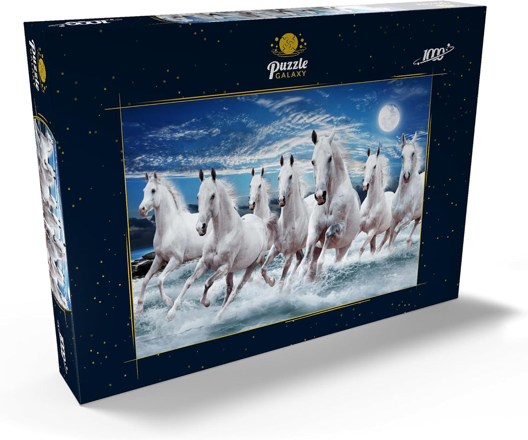 Sieben Pferde im Galopp - Premium 1000 Teile Puzzle - MyPuzzle Sonderkollektion von Puzzle Galaxy, 1