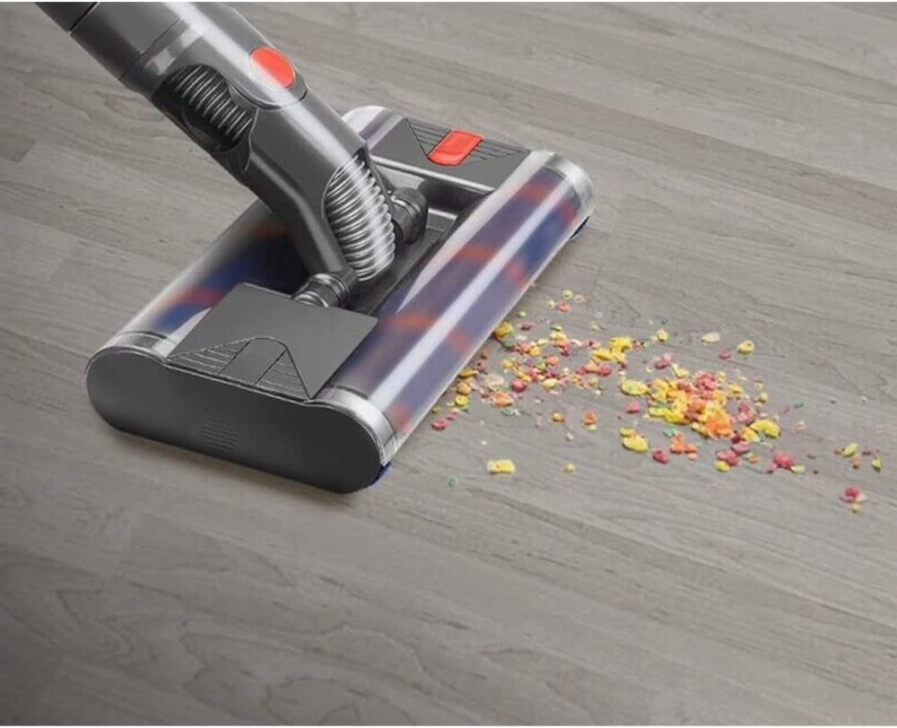Trade-Shop Elektrische Doppel-Bürste/Turbobürste/Bodendüse/Parkettdüse mit 2 Softrollen für Dyson V7
