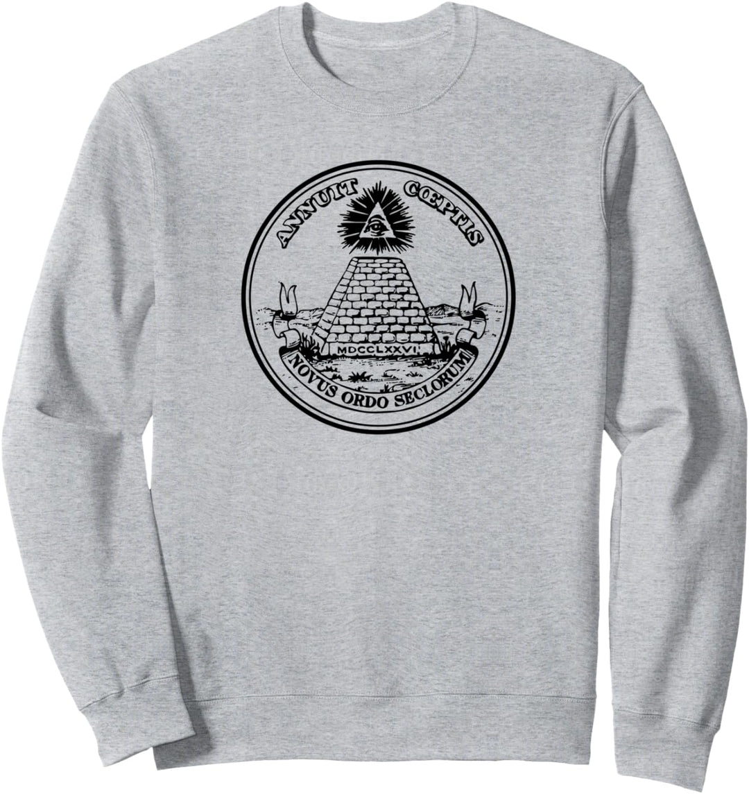 Ein Dollar Note Alles sehendes Auge Freimaurer Symbol Sweatshirt