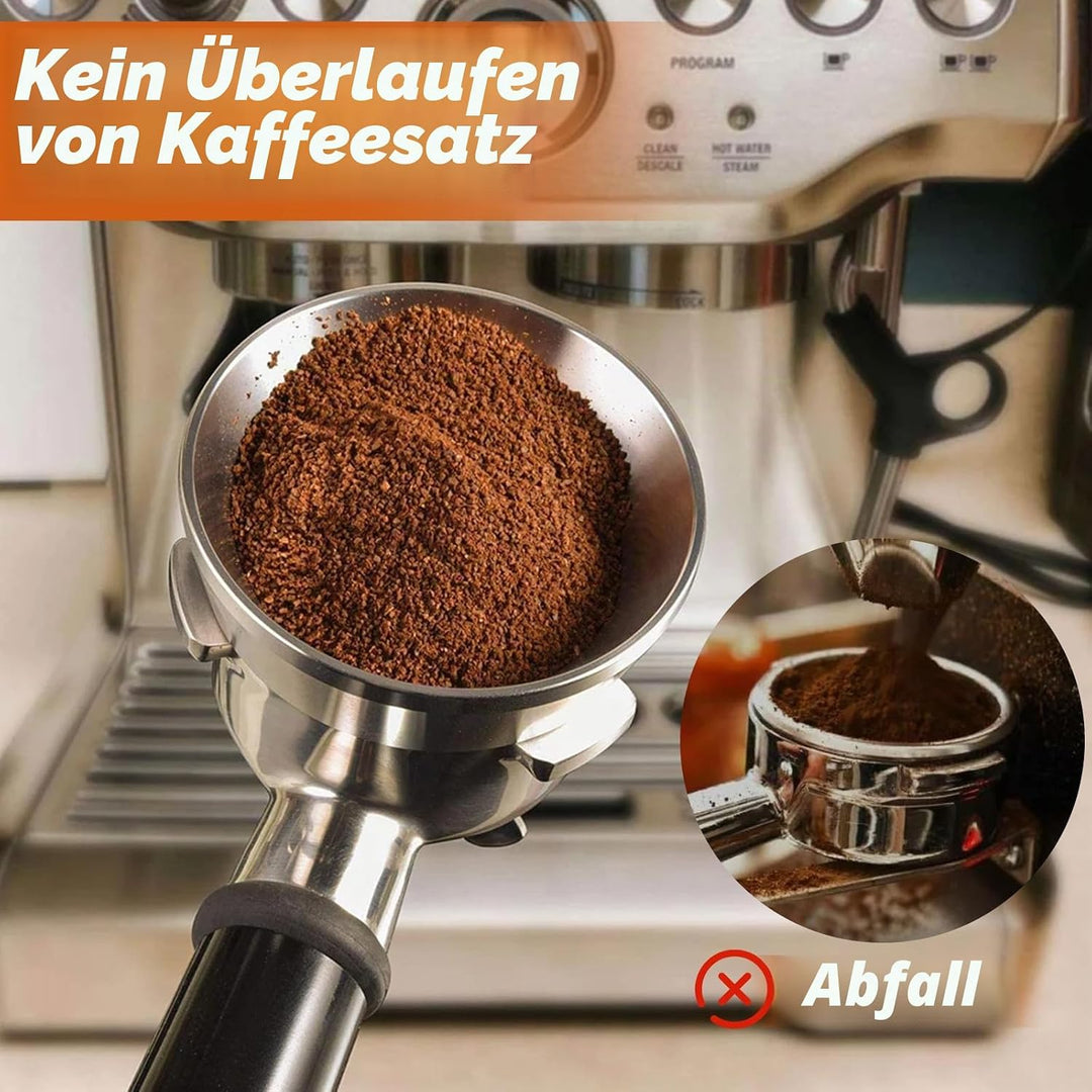 Kaffee Tamper 54mm Set, Aufgerüstet Espresso Tamper set inkl. WDT Tool, Dosierring 54mm, Puck Screen