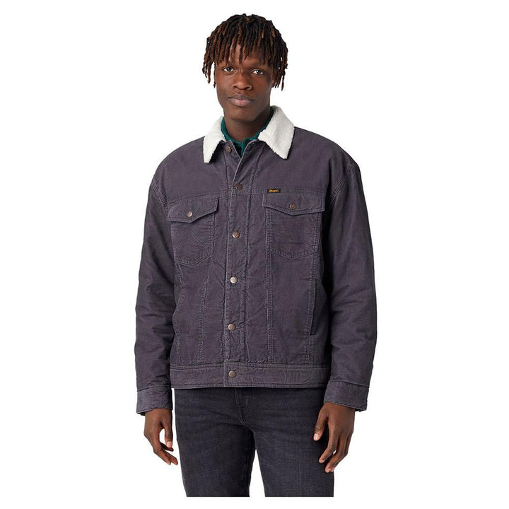 Wrangler Herren Antifit Sherpa Jacket M FADED BLACK, M FADED BLACK