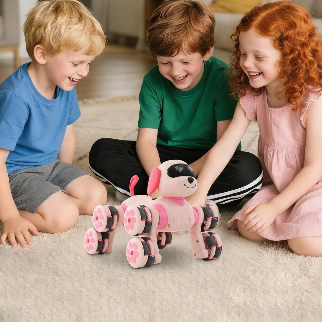 Roboterhund Spielzeug, 8-Rad-Stunt Roboter mit Fernsteuerung & Gestensteuerung für Kinder ab 8, Tanz