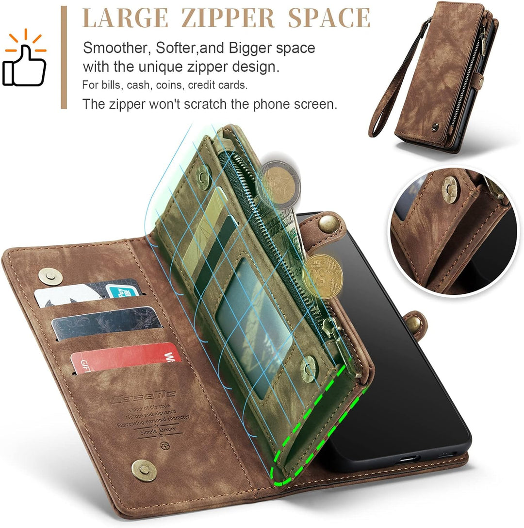 UFinetech Samsung A53 Hülle, Stossfest TPU Leder Flip Tasche Samsung Galaxy A53 5G Handyhülle, Magne