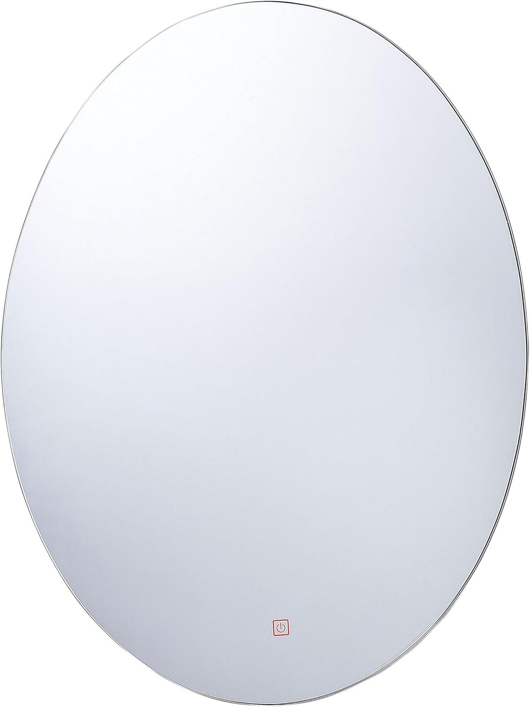 Badspiegel LED-Beleuchtung oval silber 80x60 cm mit Antibeschlagsystem Mazille