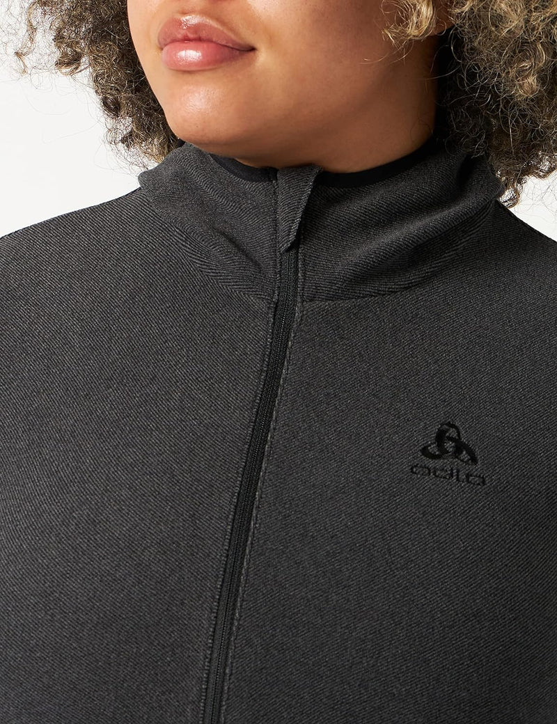 Odlo Damen Midlayer 1/2 Zip Roy Pullover M Shale Grey - Black