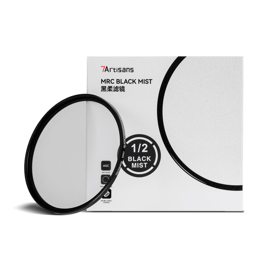 7artisans Black Mist Filter 1/2 Aluminiumlegierung, natürlicher weicher Diffusor-Effekt, weicher Fok