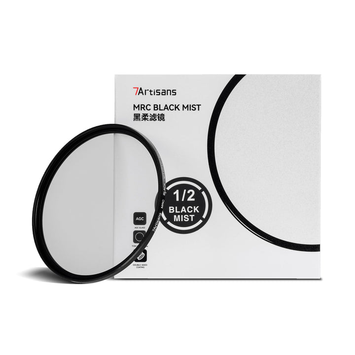 7artisans Black Mist Filter 1/2 Aluminiumlegierung, natürlicher weicher Diffusor-Effekt, weicher Fok