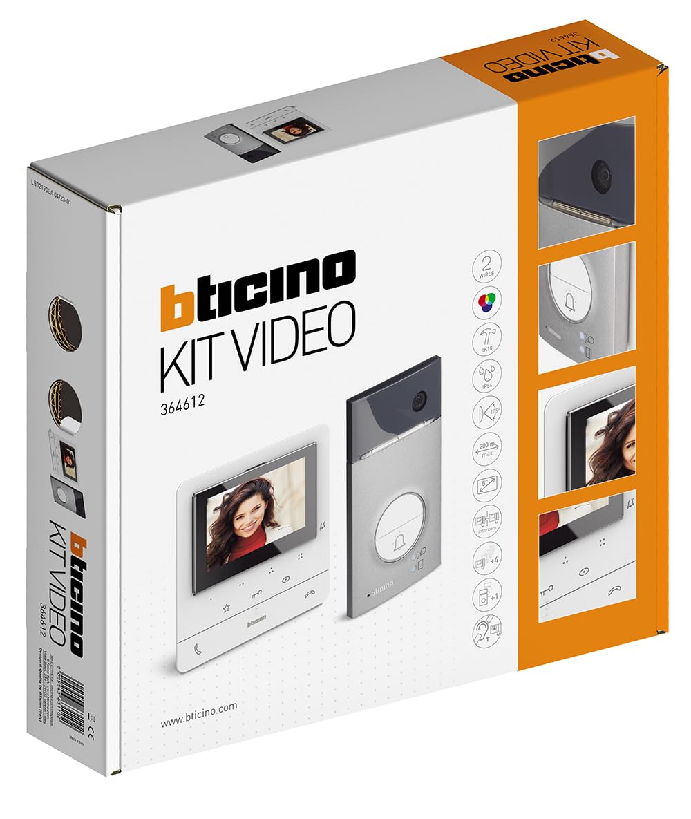 Bticino Video-Kit Klasse 100 V16E Monofamilie, Serie 3000 Single, Single