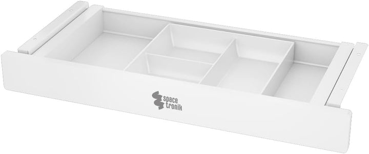 Spacetronik Schublade Unter Schreibtisch Weiss, Unterbauschublade mit 5 Fächern, stabile Untertisch
