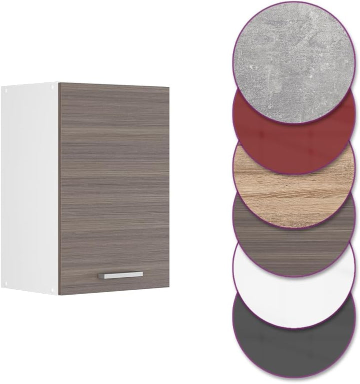 Vicco Hängeschrank R-Line, Grau/Weiss, 40 cm Grau Hängeschrank 40cm, Grau Hängeschrank 40cm