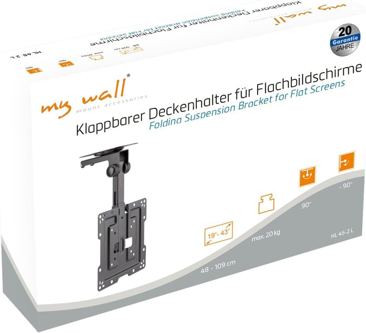 My Wall klappbarer TV Deckenhalter - HL45-2L, Bildschirmgrösse 19-43 Zoll, Neigbar, Drehbar, Fernseh