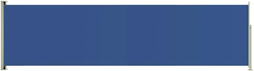 FIRBNUS Seitenmarkise Ausziehbar 140x500 cm Blau Sichtschutz Balkon Sichtschutz Garten Sonnenschutz