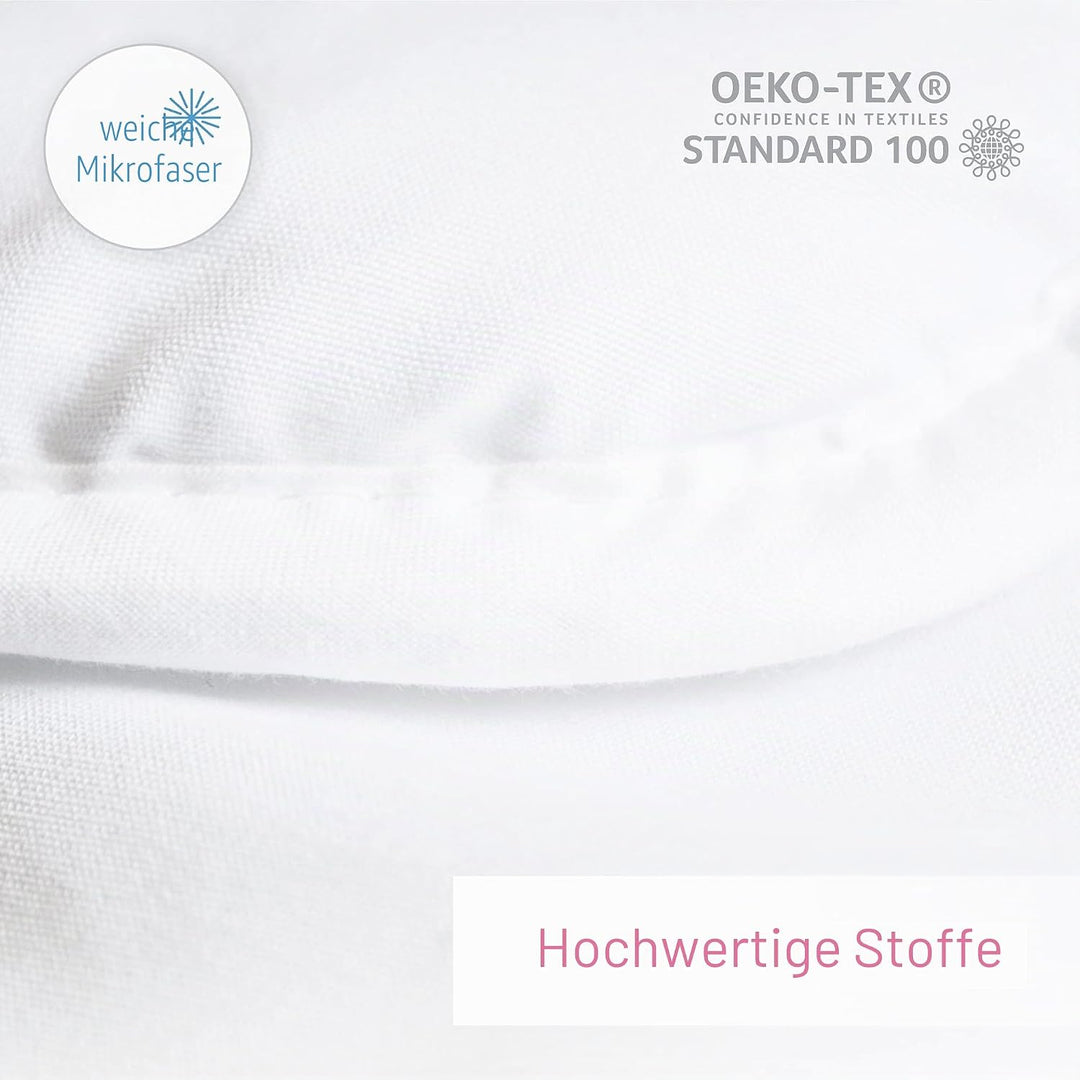 Kinderbettdecke mit Kissen, 120 x 90 cm, für Kinder- und Babybetten mit den Massen 120 x 60