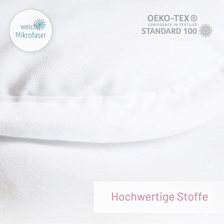 Kinderbettdecke mit Kissen, 120 x 90 cm, für Kinder- und Babybetten mit den Massen 120 x 60