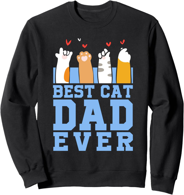 Bester Katzenpapa Aller Zeiten Vater Mieze Papa Herz Pfote Sweatshirt