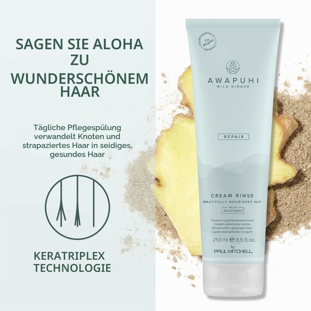 Paul Mitchell Awapuhi Wild Ginger Keratin Cream Rinse - Haar-Conditioner für trockenes, strapazierte