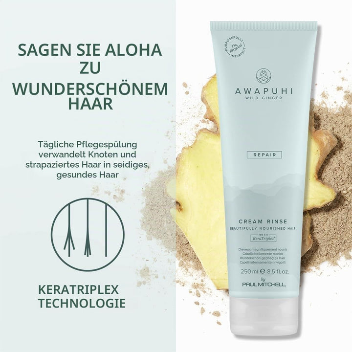 Paul Mitchell Awapuhi Wild Ginger Keratin Cream Rinse - Haar-Conditioner für trockenes, strapazierte