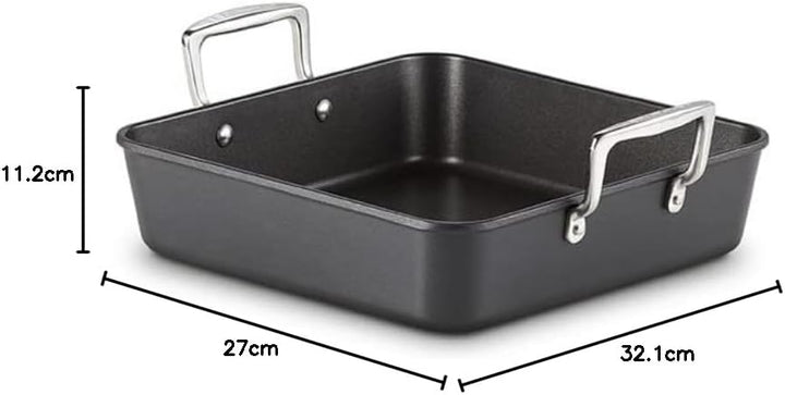 Le Creuset Aluminium-Antihaft quadratische Bratreine, 26 cm, 52106260010101, 26 cm