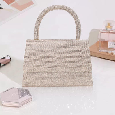 CORIOS Abendtasche Damen Glitzer Henkeltasche Kette Clutch Bag Klein Tasche Hochzeit Brautbörse Glän