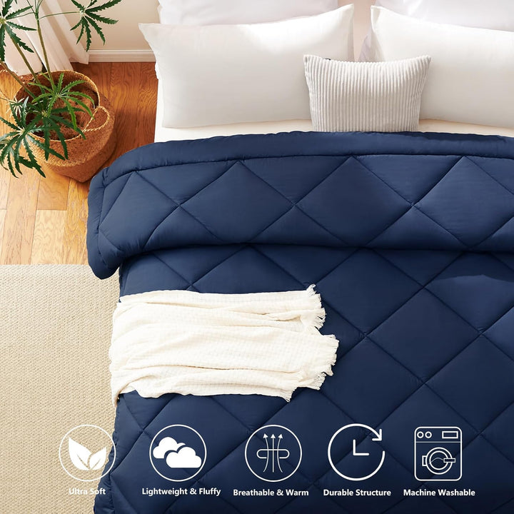 WAVVE Bettdecke 240x220 cm Ganzjahresdecke 4 Jahreszeiten, Steppdecke 300gsm Mikrofaser 220x240, Sup