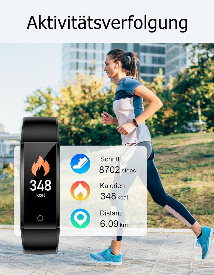 GRV Schrittzähler Uhr Ohne Bluetooth/App/Handy für Damen Herren Kinder,Fitness Tracker Fitnessuhr mi
