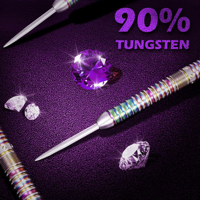 WIN.MAX Dartpfeile mit Metallspitze 90% Tungsten 3 Stück 90% Wolfram Stahl Darts 18-28 Gramm Dart pr