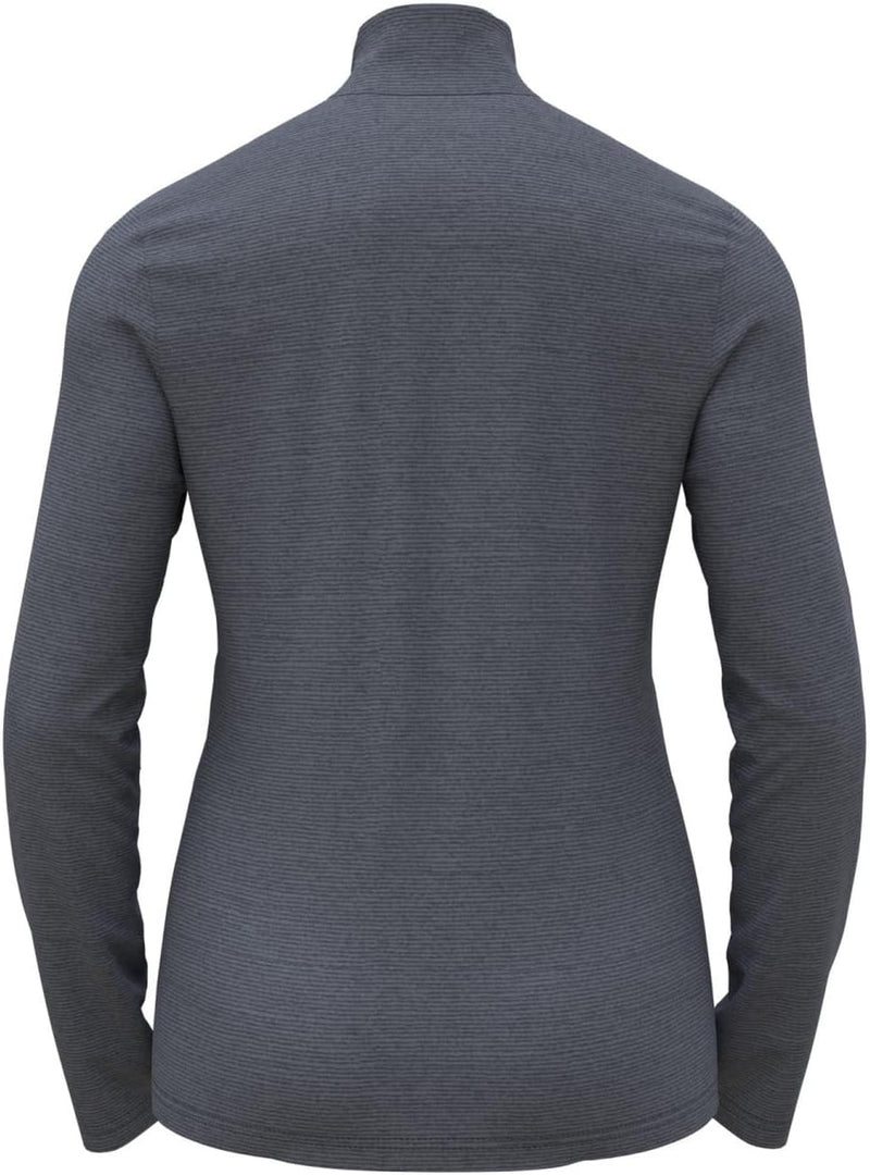 Odlo Damen Roy_542331 Mid Layer mit Reissverschluss XL Folkstone Gray - India Ink, XL Folkstone Gray