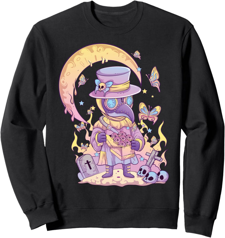 Pastell Goth Niedlich Gruselig Pest Arzt Kawaii Menhera Sweatshirt