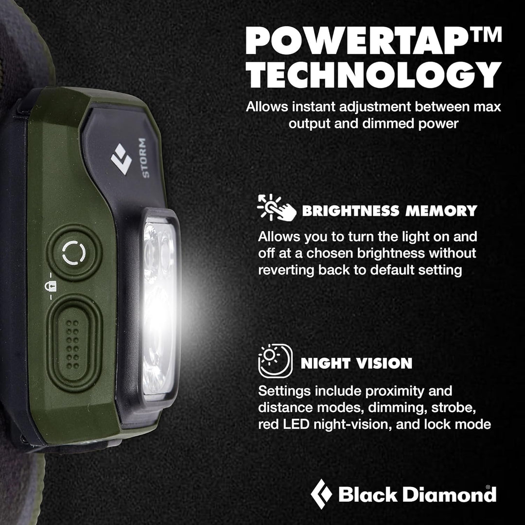 Black Diamond Storm 450 Headlamp Dark Olive one size, Dark Olive one size