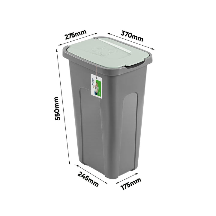 PAFEN Grosser Mülleimer SET für Recycling - 4er Abfallbehälter Hohe Recyclingbehälter - 2x 30l und 2