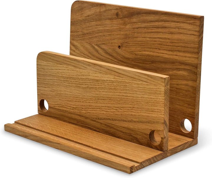 Natuhr Briefablage Schreibtisch Organizer - Maestro - Tablet & Smartphone Ladestation Handy Briefhal