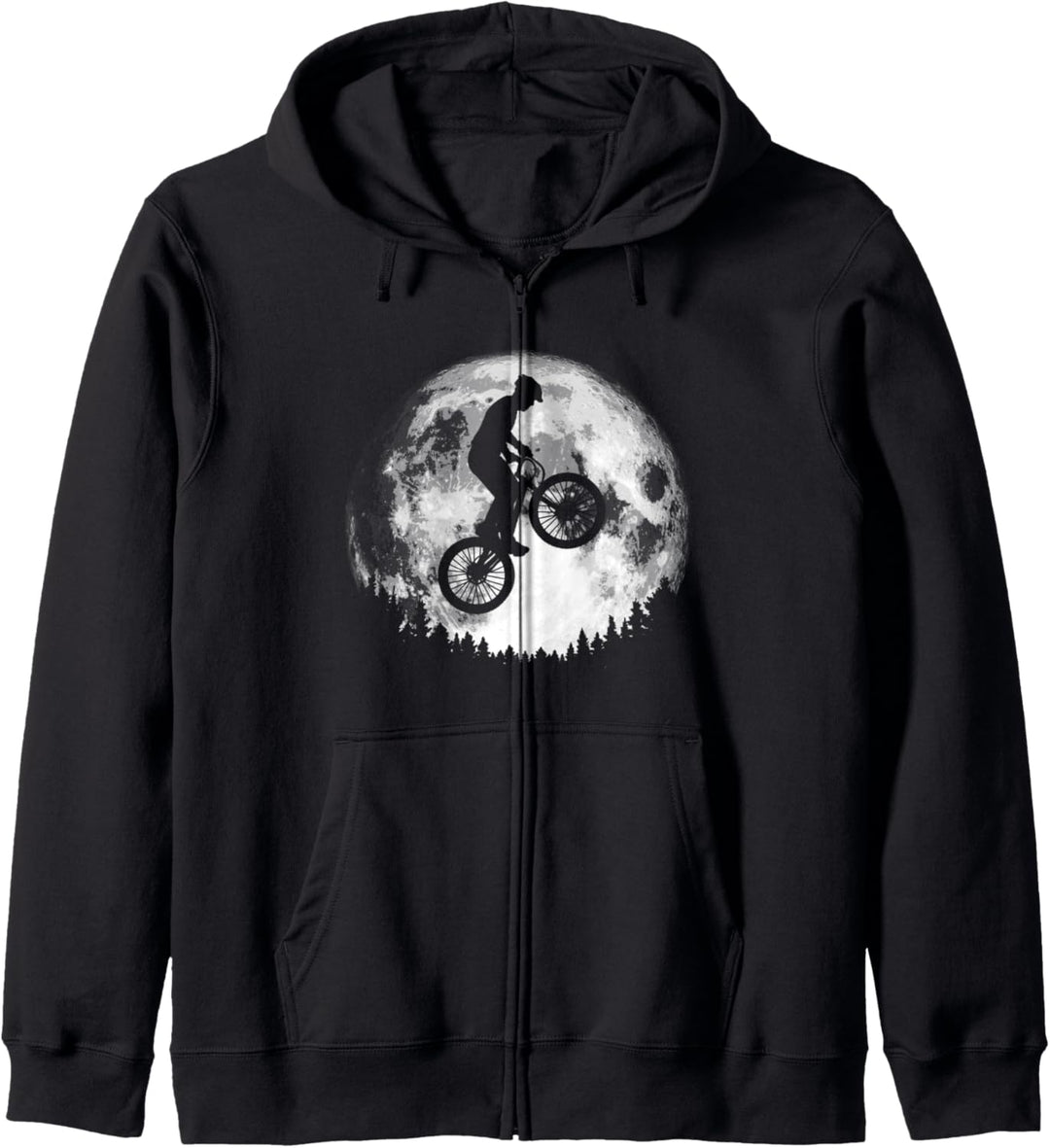 Vintage Mountain Bike & Moon Retro MTB 80s Vibe Kapuzenjacke