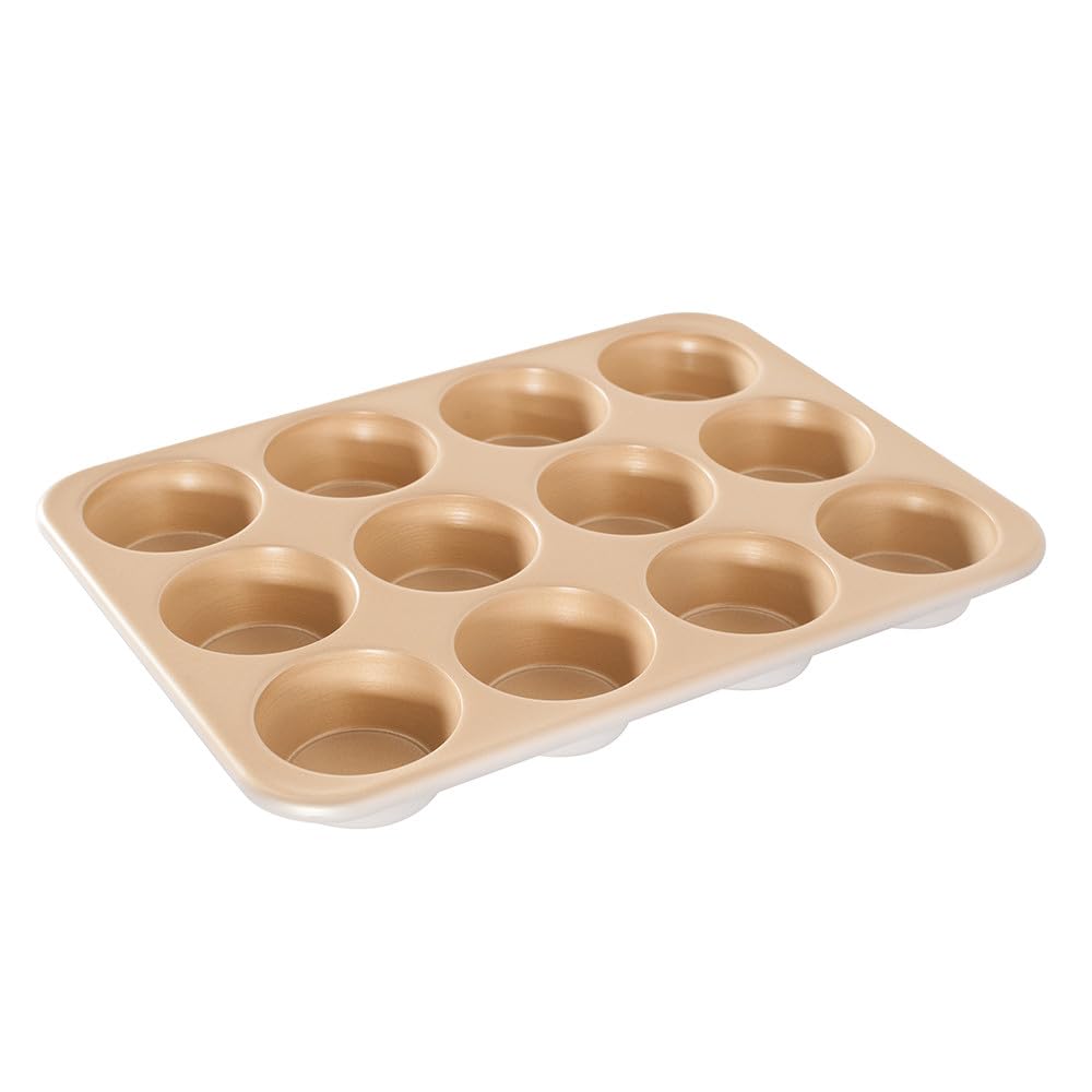 Nordic Ware Naturals Muffinform aus Aluminium, antihaftbeschichtet, zwölf 7,9 cm grosse Tassen 12 Mu