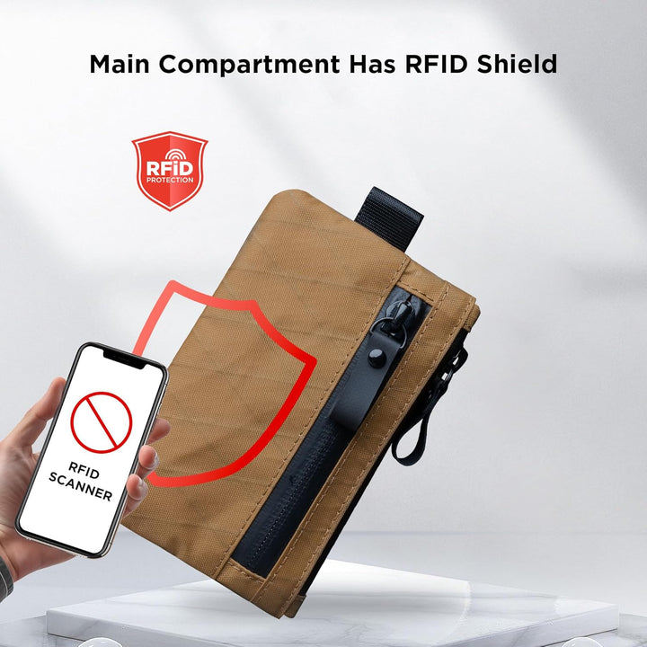 ALPAKA Zip Pouch X-Pac | Geldbörse Herren mit RFID-Schutz | Geld- & Kartenetui Braun, Braun