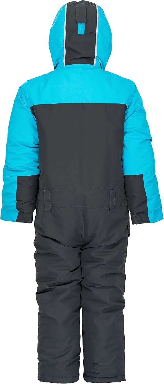 icefeld Schneeoverall/Skianzug wasserdicht für Kinder (PFC-frei) 98-104 Türkis / Grau, 98-104 Türkis
