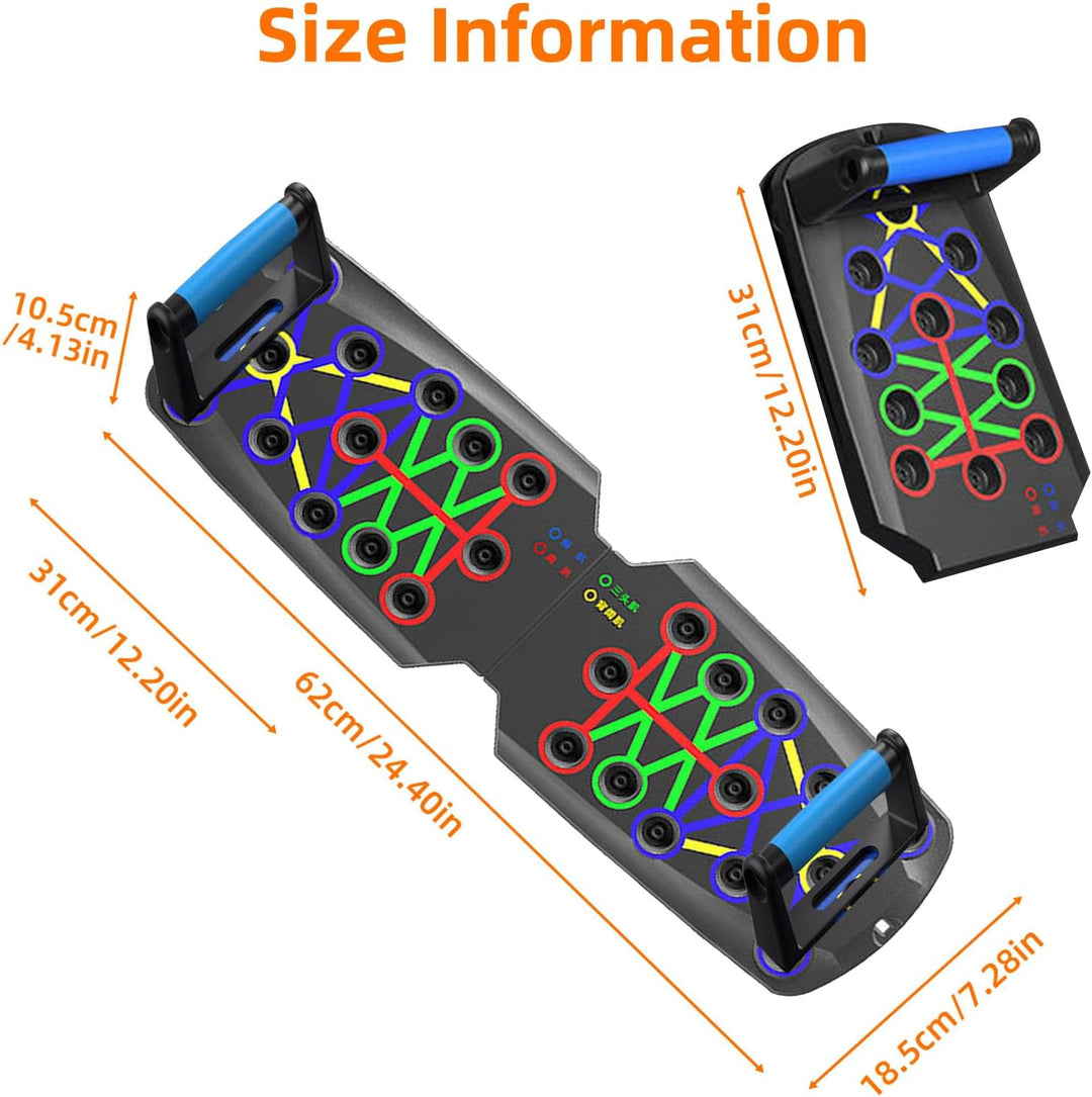 28-in-1 Faltbare Push Up Board mit Widerstandsseil, Multifunktional Liegestützbrett Zuhause Fitnessg