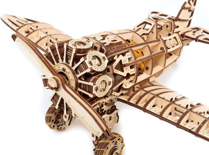 3D Puzzle Holz Flugzeug – DIY-3D Modellbausatz Erwachsene &amp; Jugendliche ab 14 Jahren – Holz Flugzeug