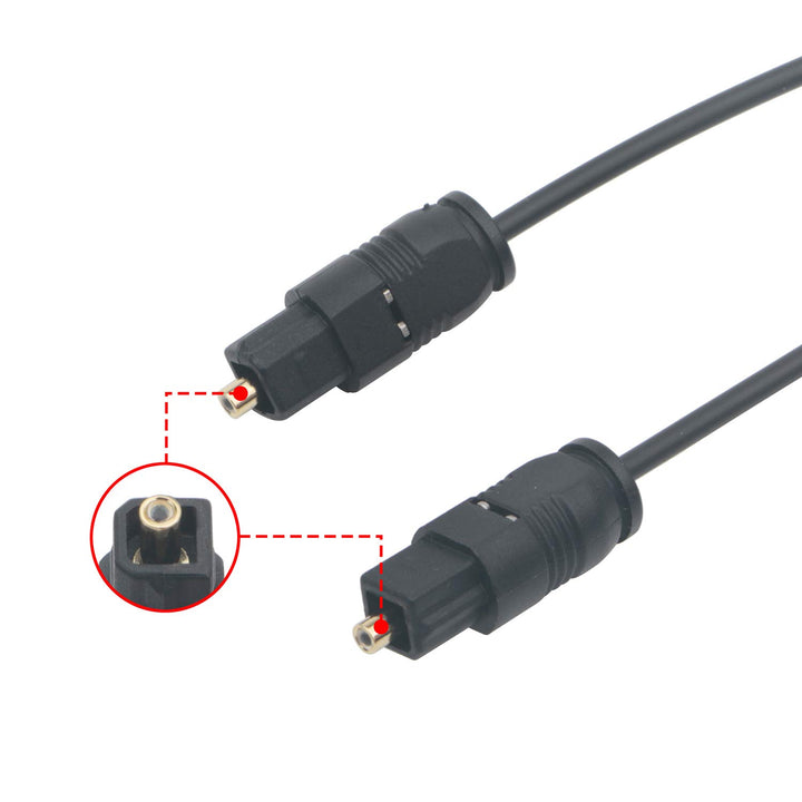 Pxyelec 25M Schwarz SPDIF Toslink-Kabel für digitales Glasfaser-Audio für Heimkino, Digitalfernsehen
