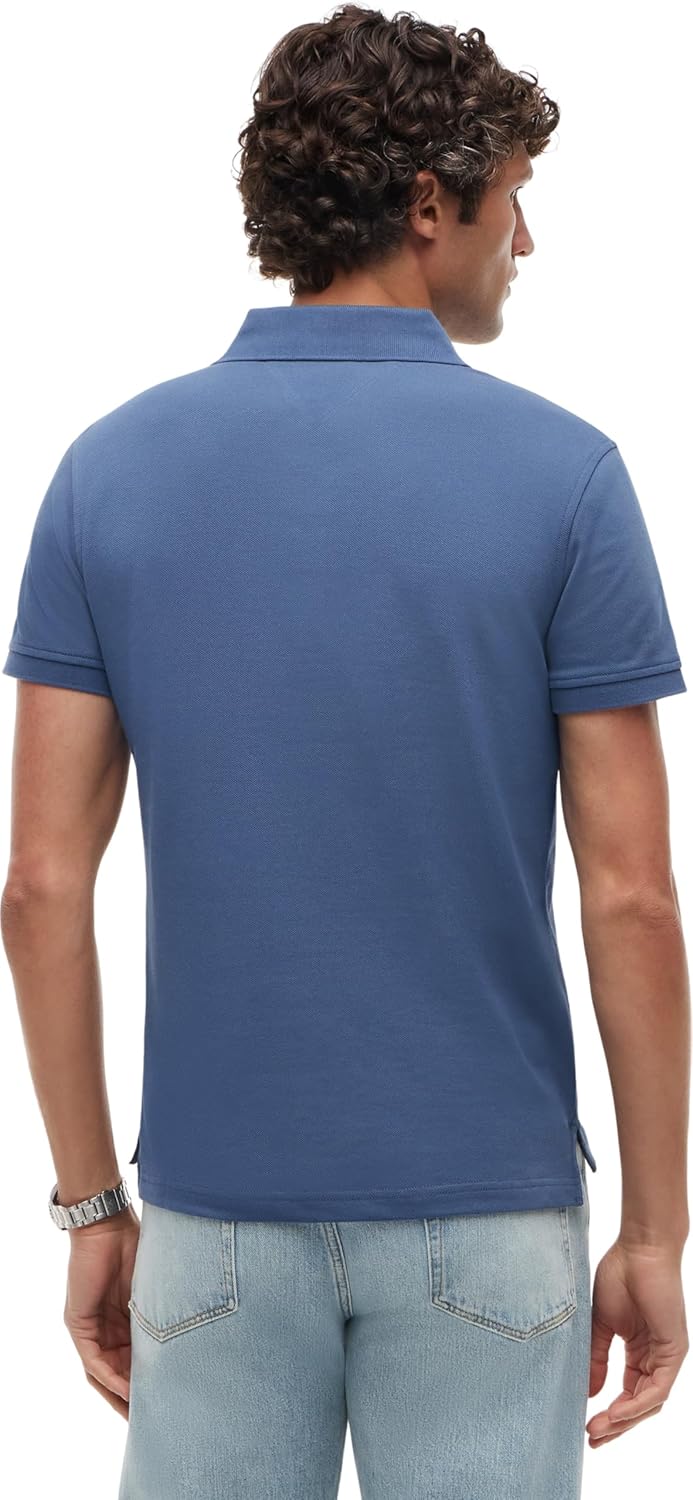 Tommy Hilfiger Herren Poloshirt Kurzarm 1985 Slim Slim Fit XS Blue (Aegean Sea), XS Blue (Aegean Sea