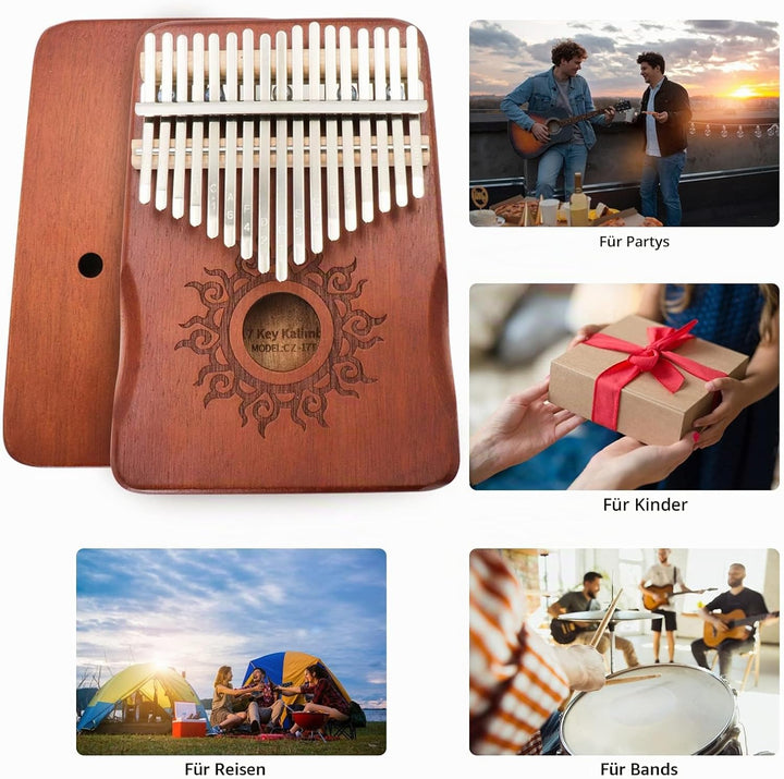 Kalimba Daumenklavier 17 Schlüssel - Kalimba Thumb Piano Instrument Finger Klavier Musikinstrument G