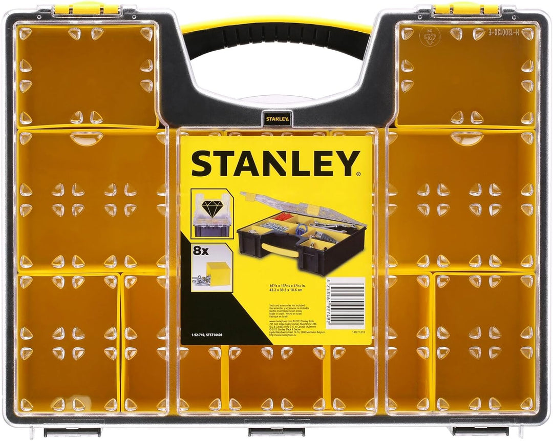 STANLEY Werkzeug-Organizer Aufbewahrungsbox Sortimentskasten für Aufbewahrung Sortierbox für Werksta