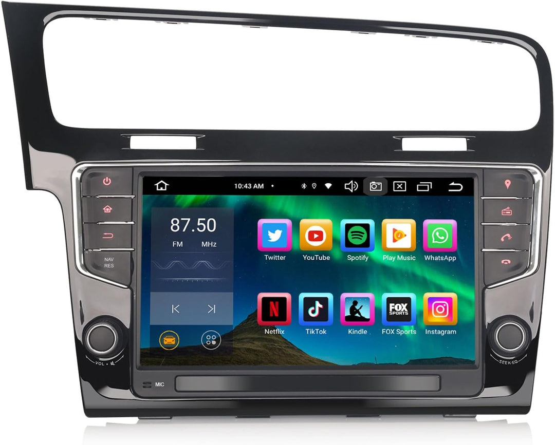 Erisin 9 Zoll 4GB RAM+64GB ROM 8-Kern Android 12 Autoradio Mit GPS Navi für VW Golf VII/7 Unterstütz
